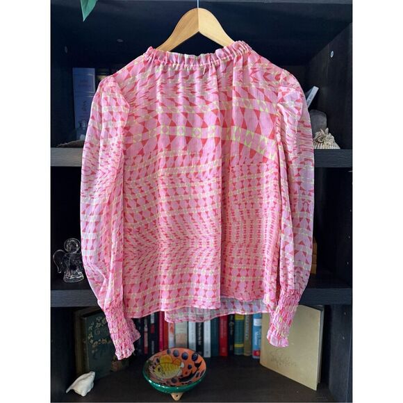 NWT MISA Los Angeles Sienna Top In Pink Size Small $265 MSRP - Picture 2 of 8